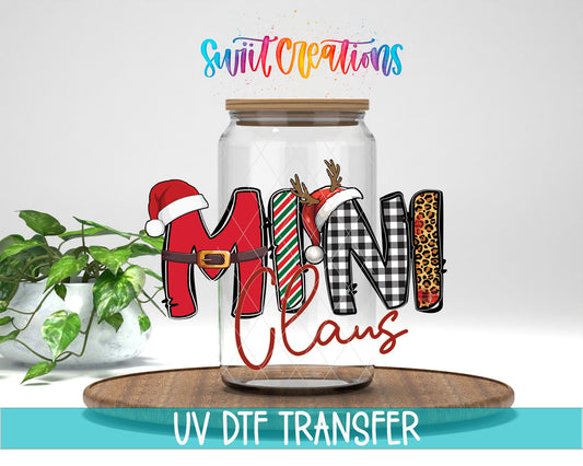 Mini Claus Christmas UV DTF Cup Decal | UV1228 - Swiit Creations