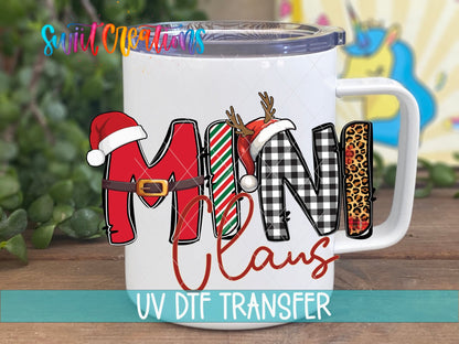 Mini Claus Christmas UV DTF Cup Decal | UV1228 - Swiit Creations