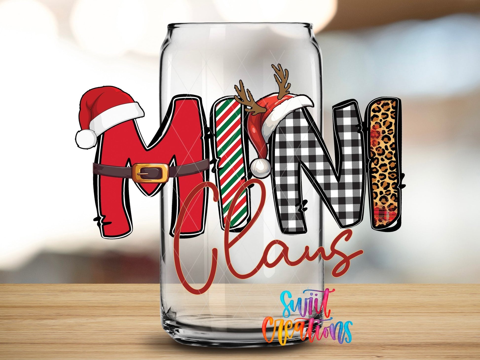 Mini Claus Christmas UV DTF Cup Decal | UV1228 - Swiit Creations
