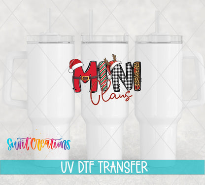 Mini Claus Christmas UV DTF Cup Decal | UV1228 - Swiit Creations