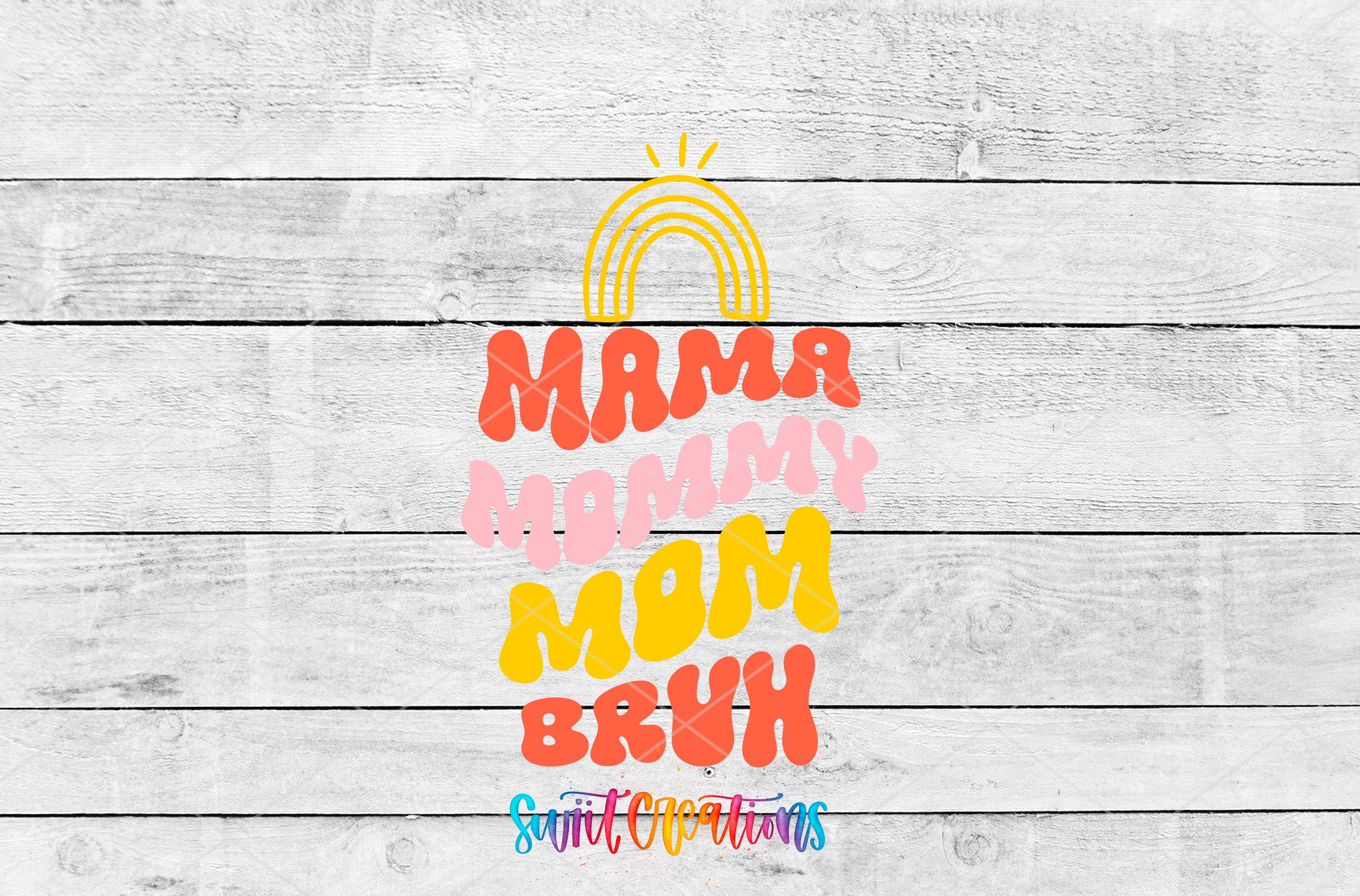 Mama Mommy Mom Bruh motel keychain UV DTF transfer artwork preview by Swiit Creations