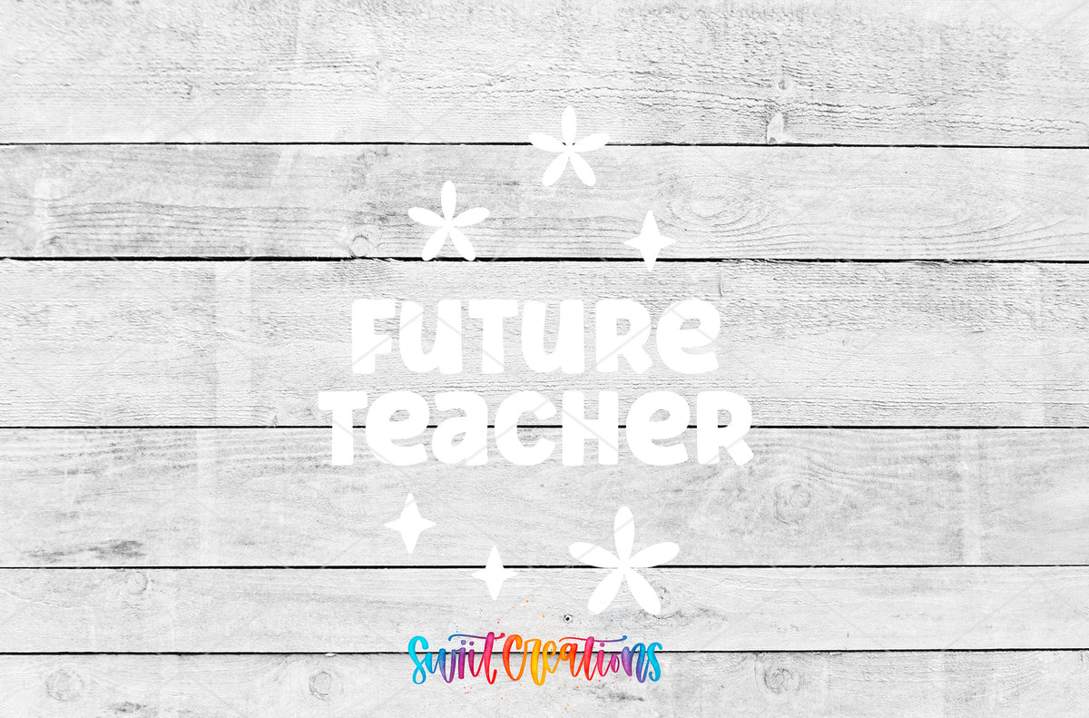 Future Teacher motel keychain UV DTF transfer artwork preview by Swiit Creations