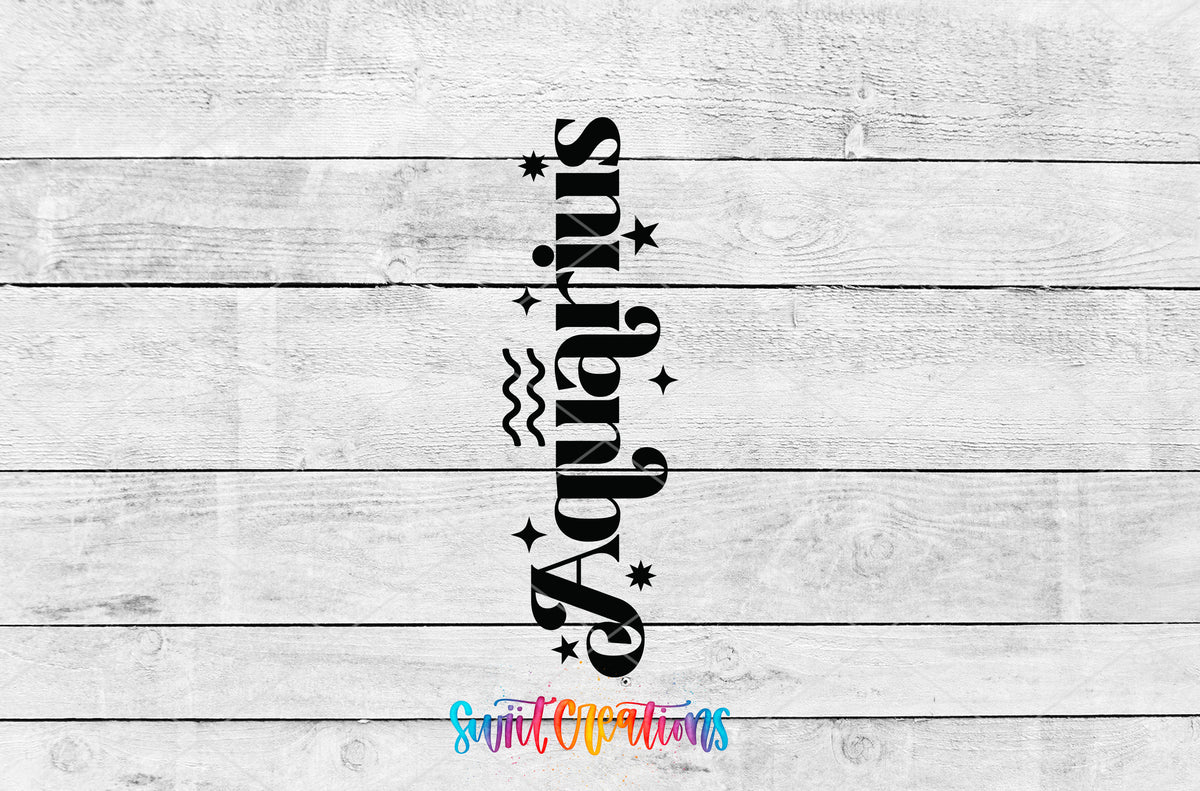 Aquarius motel keychain UV DTF transfer artwork preview by Swiit Creations