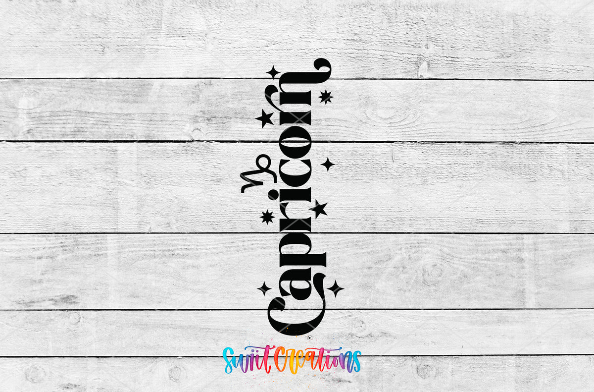 Capricorn motel keychain UV DTF transfer artwork preview by Swiit Creations