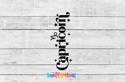 Capricorn motel keychain UV DTF transfer artwork preview by Swiit Creations
