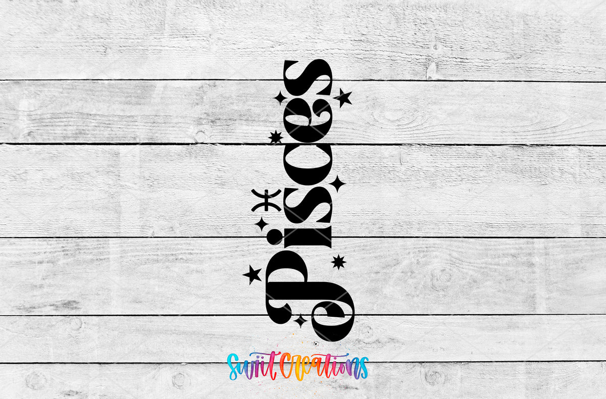 Pisces motel keychain UV DTF transfer artwork preview by Swiit Creations