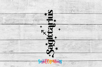 Sagittarius motel keychain UV DTF transfer artwork preview by Swiit Creations