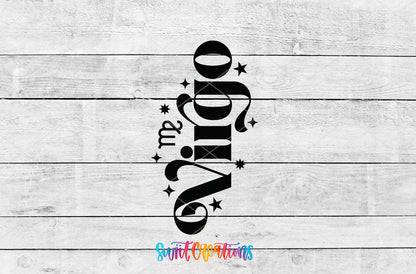 Virgo motel keychain UV DTF transfer artwork preview by Swiit Creations