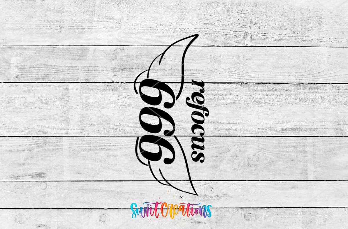 666 Refocus motel keychain UV DTF transfer artwork preview by Swiit Creations