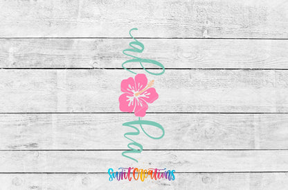 Motel Keychain Decal, Aloha Hibiscus UV DTF Transfer | MK2052 - Swiit Creations
