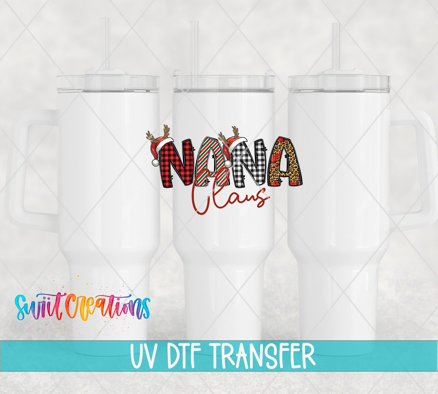Nana Claus Christmas UV DTF Cup Decal | UV1232 - Swiit Creations