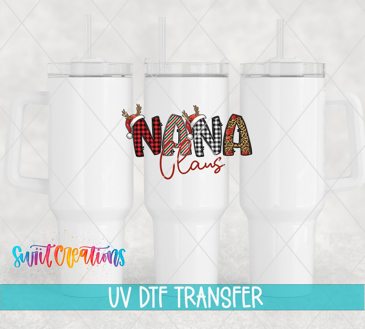Nana Claus Christmas UV DTF Cup Decal | UV1232 - Swiit Creations