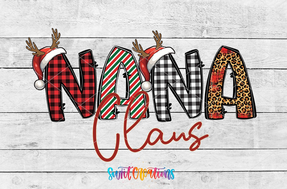 Nana Claus Christmas UV DTF Cup Decal | UV1232 - Swiit Creations