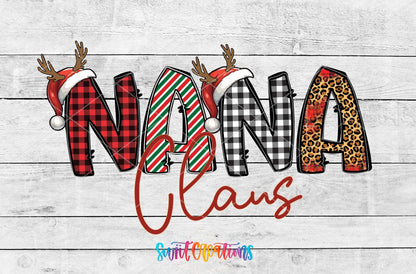 Nana Claus Christmas UV DTF Cup Decal | UV1232 - Swiit Creations