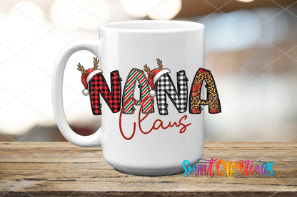 Nana Claus Christmas UV DTF Cup Decal | UV1232 - Swiit Creations