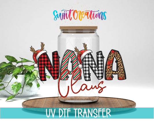 Nana Claus Christmas UV DTF Cup Decal | UV1232 - Swiit Creations