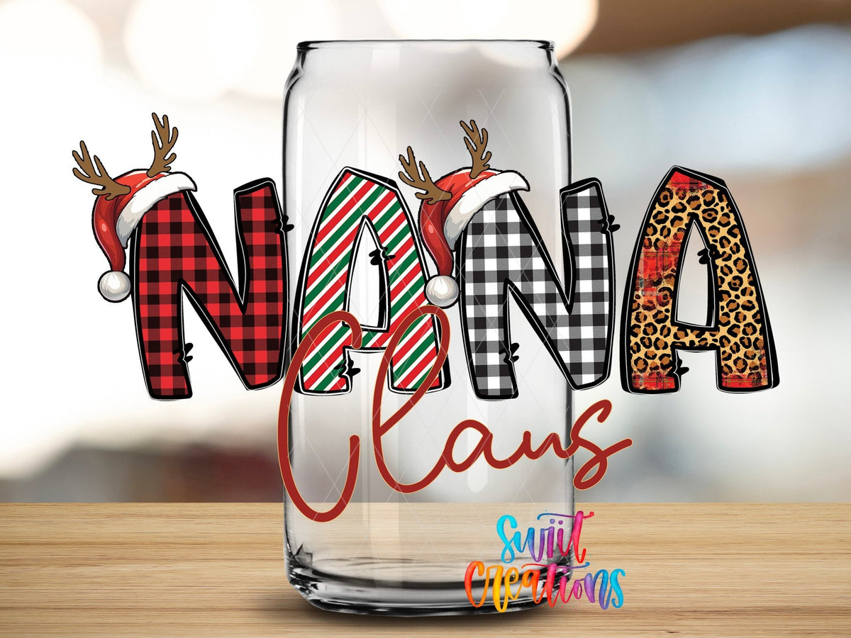 Nana Claus Christmas UV DTF Cup Decal | UV1232 - Swiit Creations