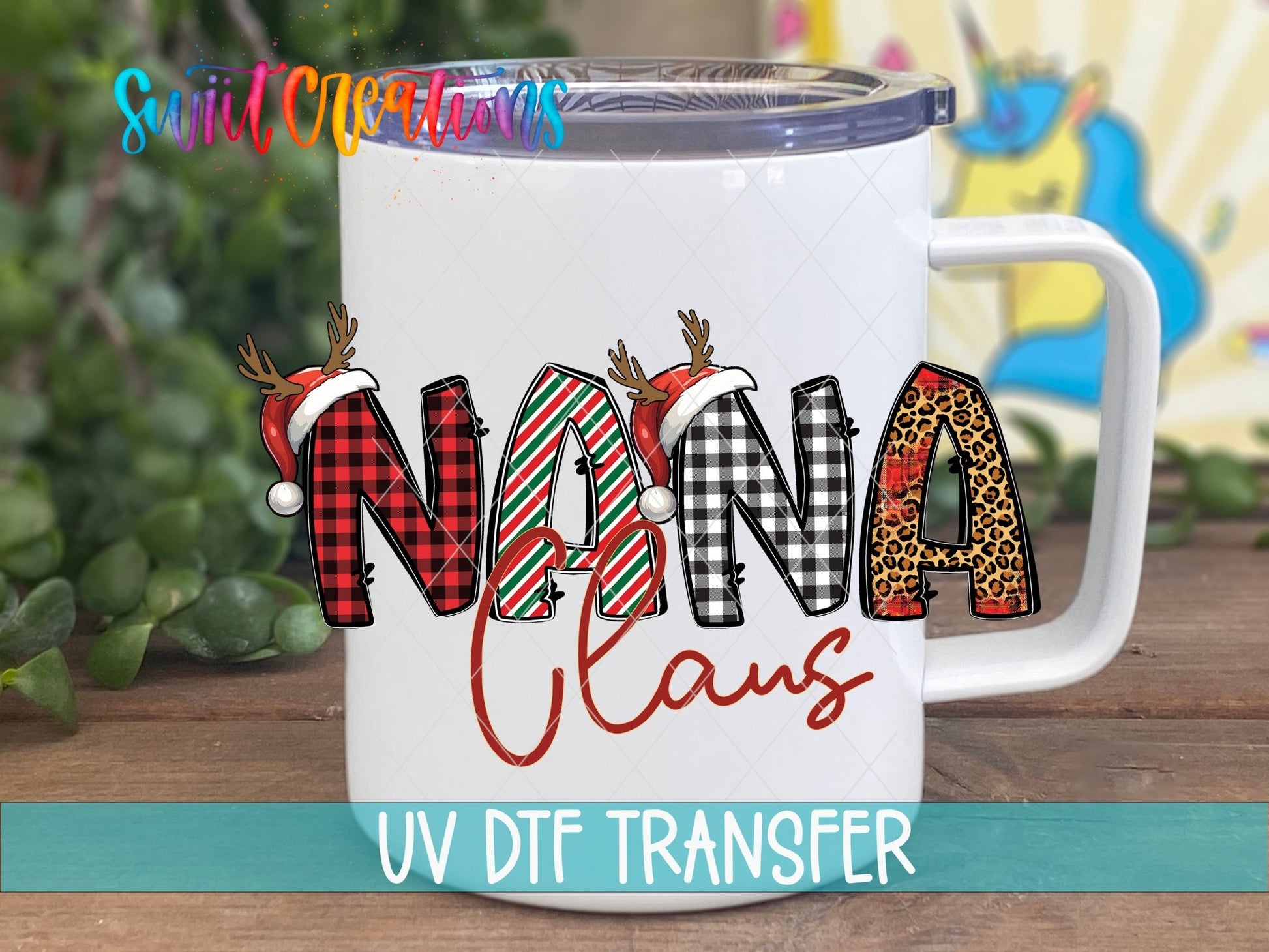 Nana Claus Christmas UV DTF Cup Decal | UV1232 - Swiit Creations
