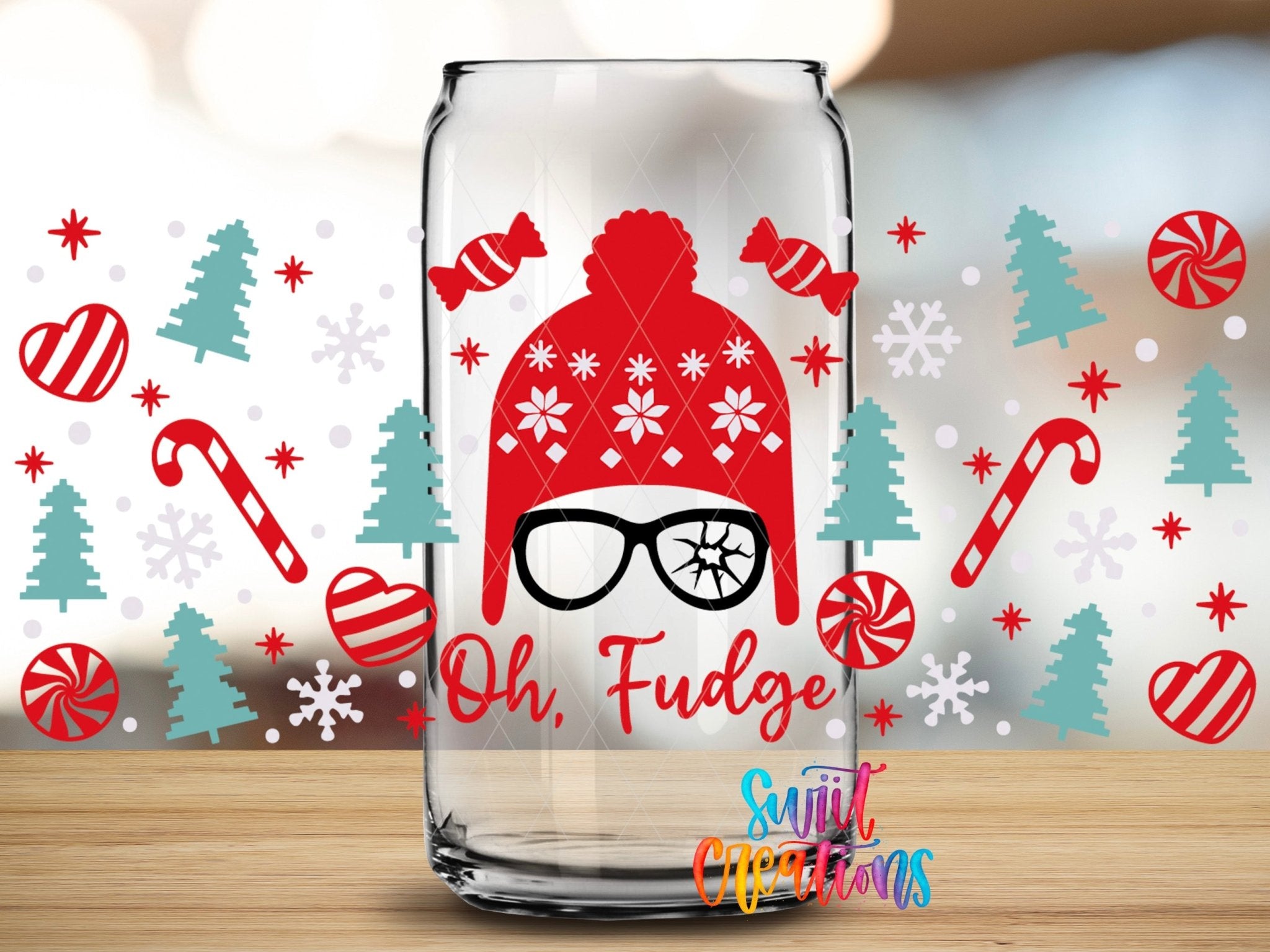 Oh Fudge UV DTF Transfer Tumbler Wrap | Funny Christmas Holiday | DTF185 - Swiit Creations