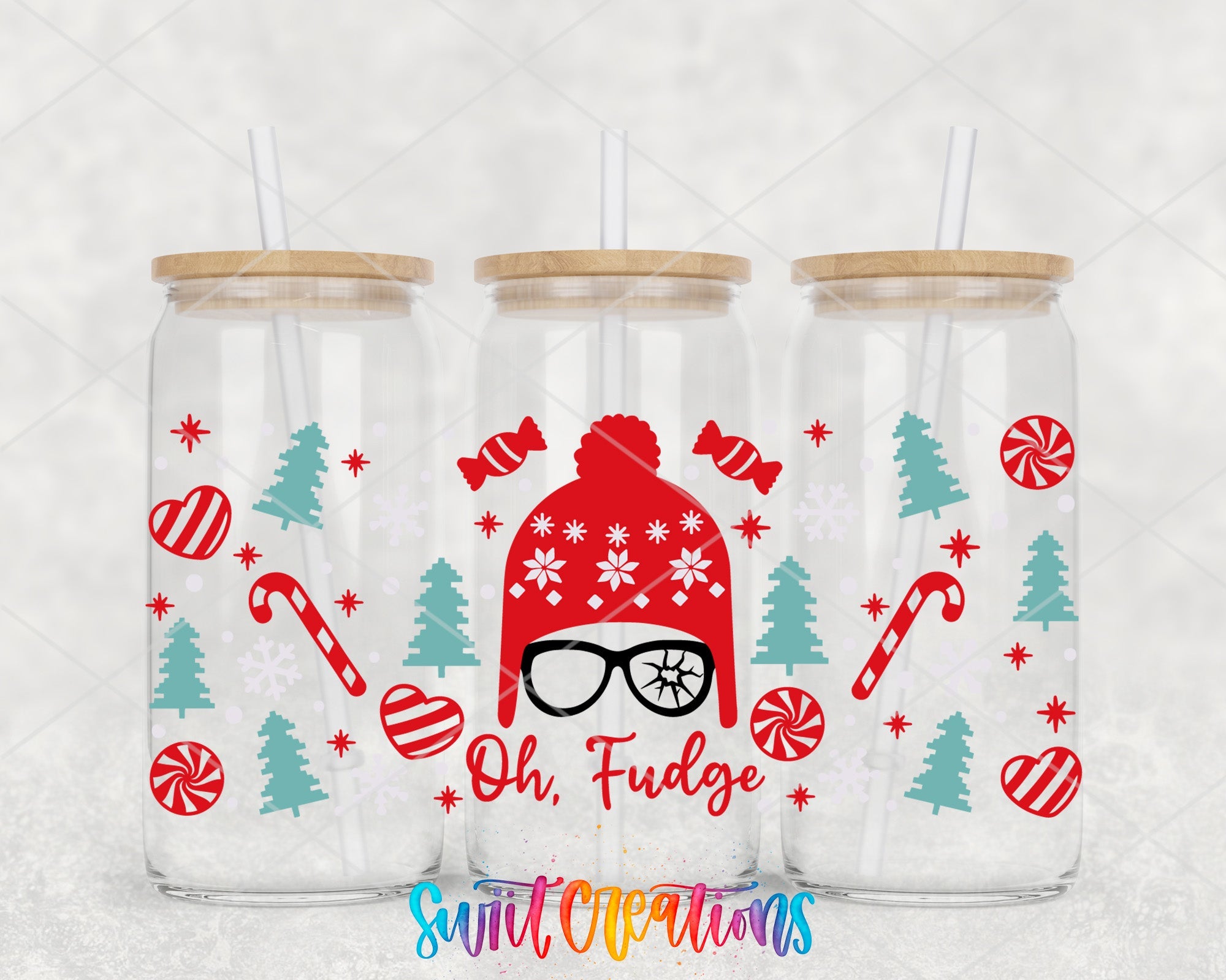 Oh Fudge UV DTF Transfer Tumbler Wrap | Funny Christmas Holiday | DTF185 - Swiit Creations