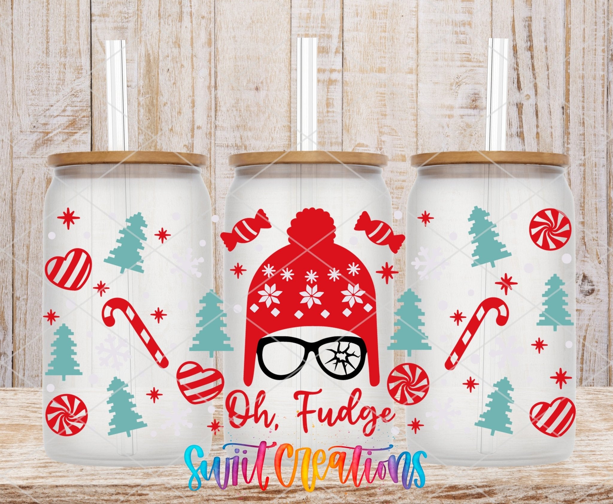 Oh Fudge UV DTF Transfer Tumbler Wrap | Funny Christmas Holiday | DTF185 - Swiit Creations