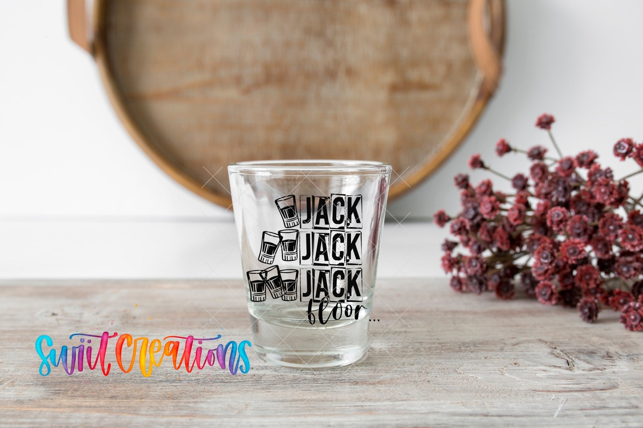One Jack Two Jack Three Jack Floor UV DTF Shot Glass Transfer | SG669 - Swiit Creations