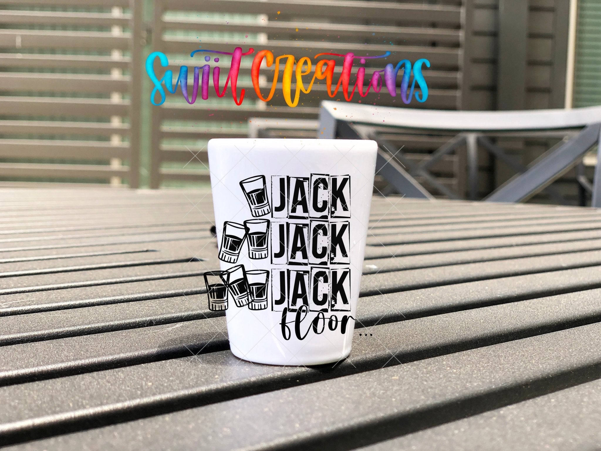 One Jack Two Jack Three Jack Floor UV DTF Shot Glass Transfer | SG669 - Swiit Creations
