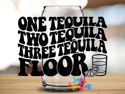 One Tequila Two Tequila Three Tequila Floor UV DTF Decal | UV1076 - Swiit Creations
