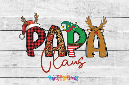 Papa Claus Christmas UV DTF Cup Decal | UV1234 - Swiit Creations