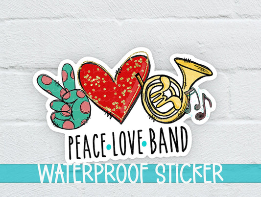 Peace Love Band Sticker SS309 - Swiit Creations