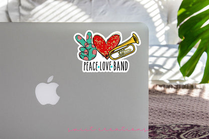 Peace Love Trumpet Sticker SS747 - Swiit Creations