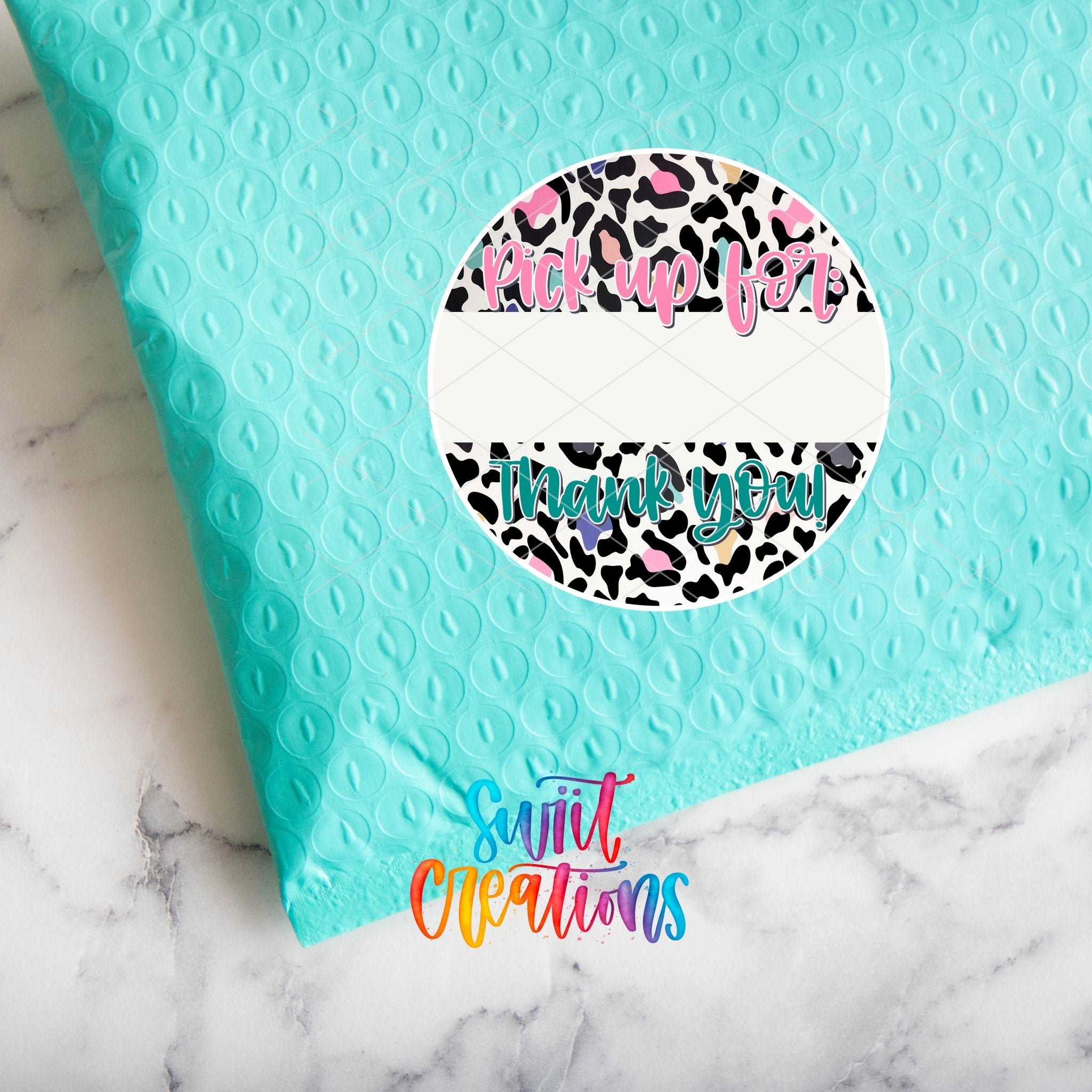 Pick Up For Thank You Sticker |Custom Order Packaging Sticker | SB70 - Swiit Creations
