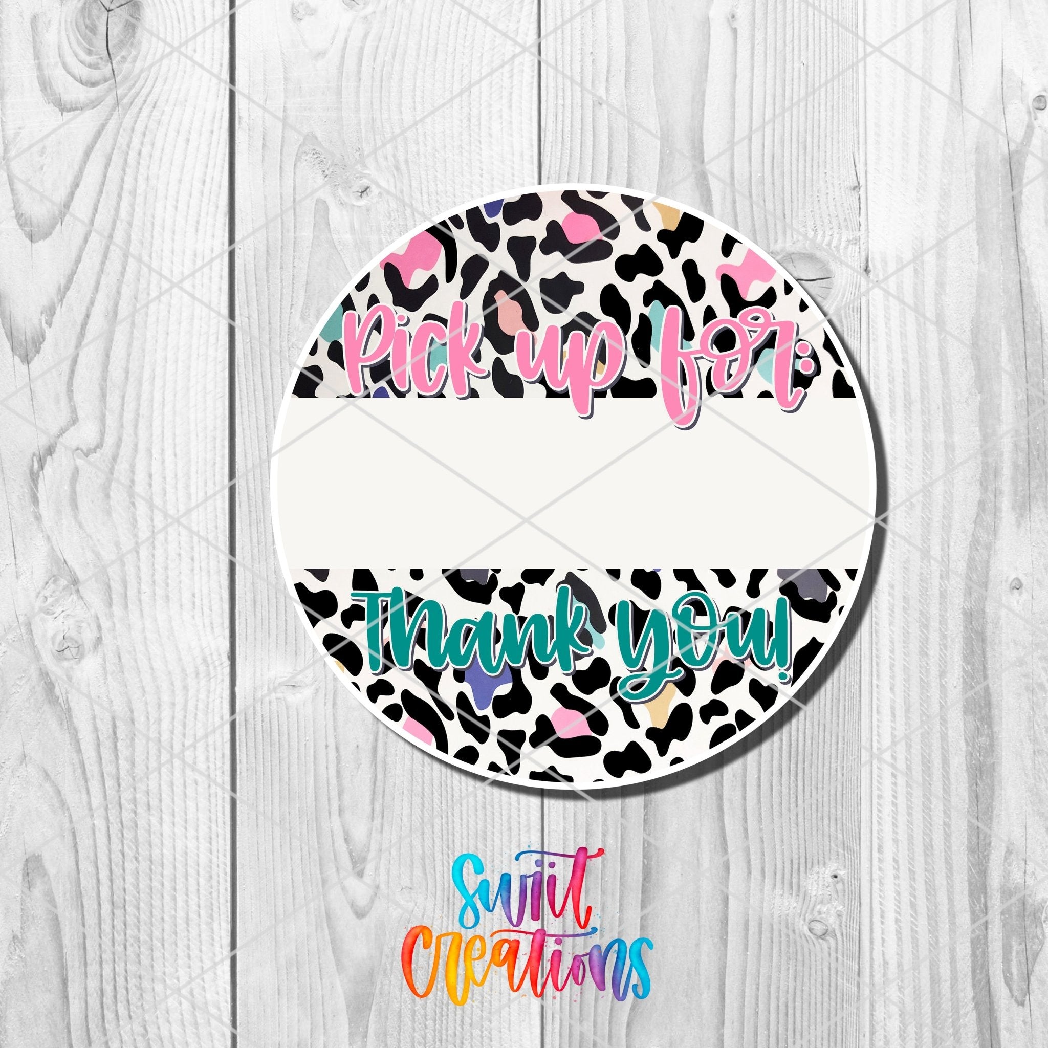 Pick Up For Thank You Sticker |Custom Order Packaging Sticker | SB70 - Swiit Creations