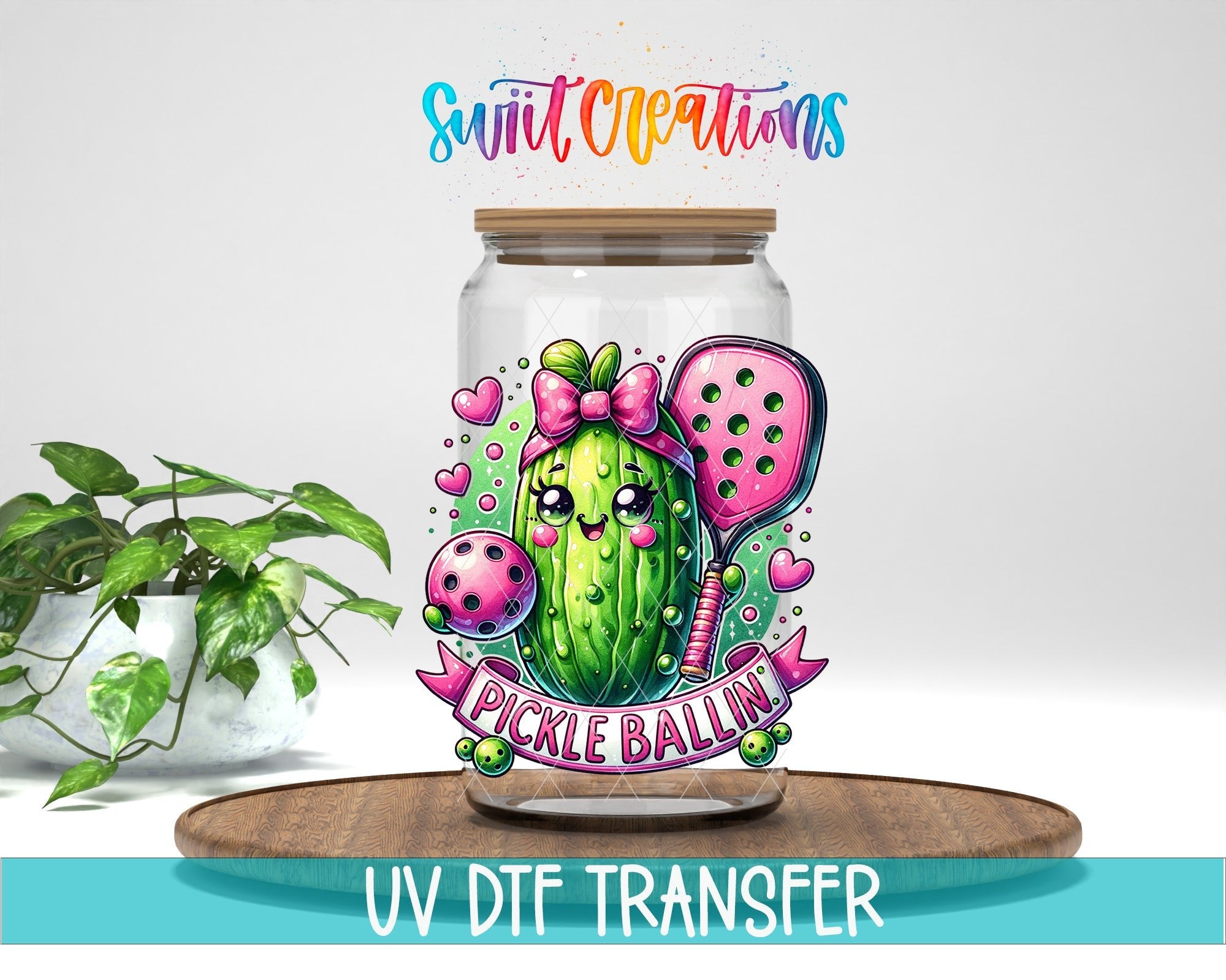 Pickle Ballin’ UV DTF Decal | Cute Pickleball Sports Wrap | UV1535 - Swiit Creations