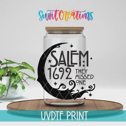 Video of the Salem 1692 They Missed One UV DTF transfer