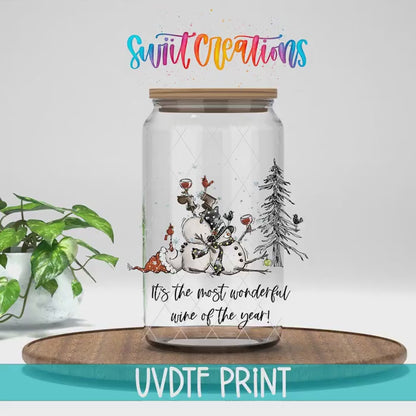 Video of the Most Wonderful Wine of the Year UV DTF transfer