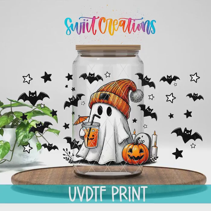 Video of the Cute Ghost UV DTF full wrap