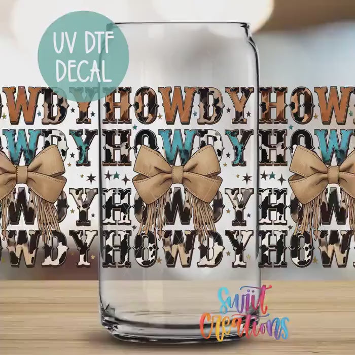 Video of the Howdy Western UV DTF full wrap
