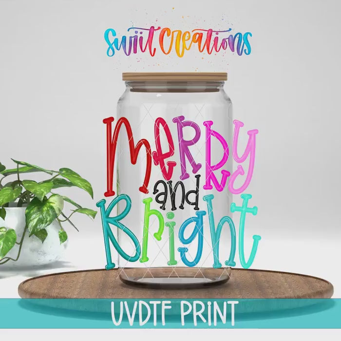 Video of the Merry and Bright UV DTF transfer