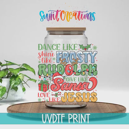 Video of the Dance Like Frosty UV DTF transfer