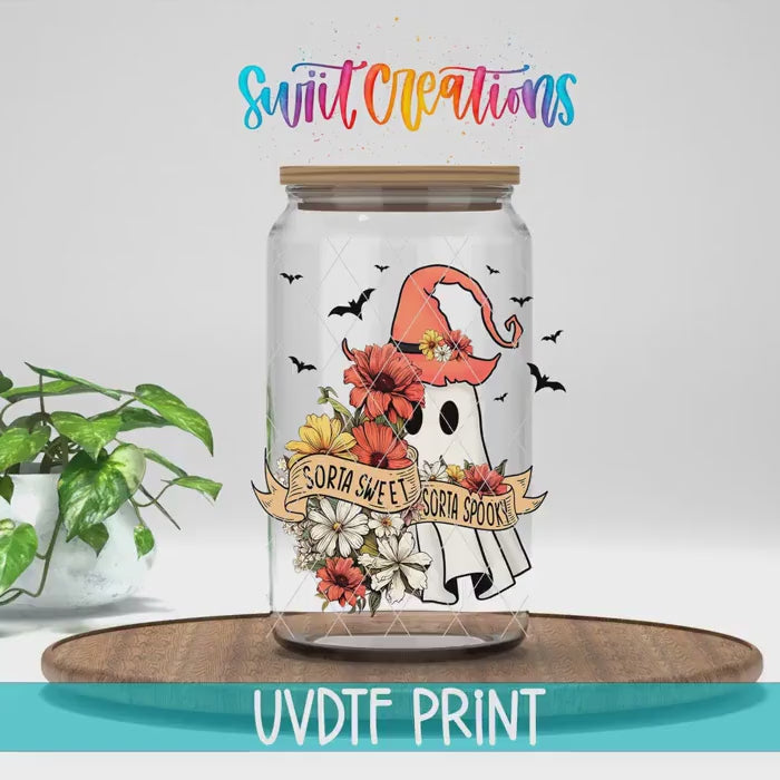 Video of the Sorta Sweet Sorta Spooky UV DTF transfer