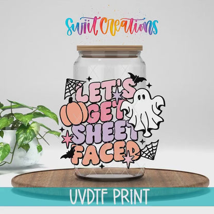 Video of the Let's Get Sheet Faced UV DTF transfer
