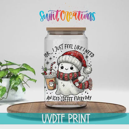 Video of the I Just Feel Like I Need an Iced Coffee UV DTF transfer