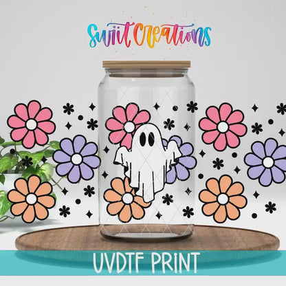 Video of the Retro Floral Ghost UV DTF full wrap