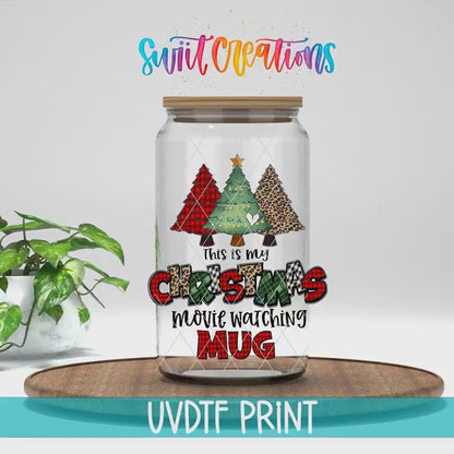 Video of the This Is My Christmas Movie Watching Mug UV DTF transfer
