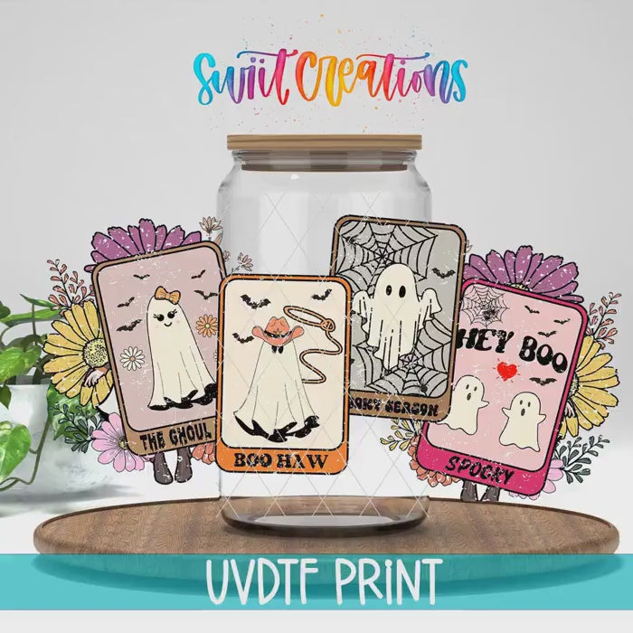 Video of the Tarot Card Ghosts UV DTF full wrap