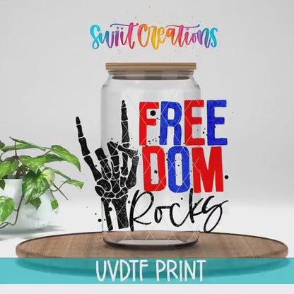 Video of the Freedom Rocks UV DTF transfer