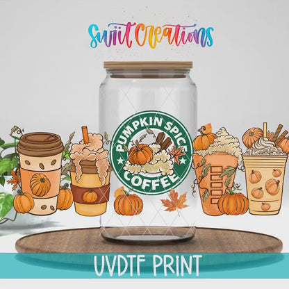 Video of the Pumpkin Spice Coffee UV DTF full wrap