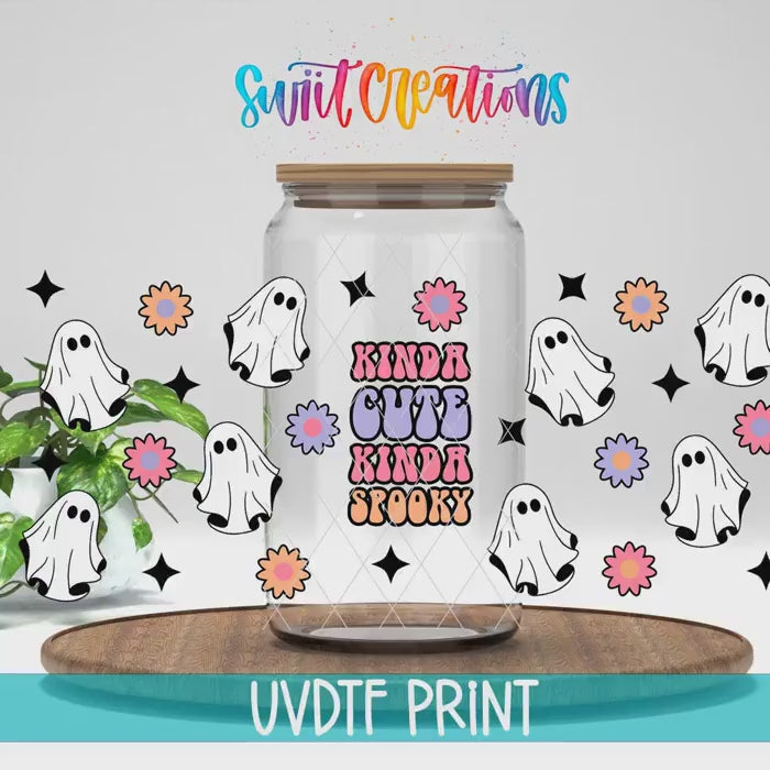 Video of the Kinda Cute Kinda Spooky UV DTF full wrap