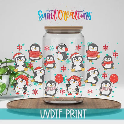Video of the Christmas Penguins UV DTF full wrap